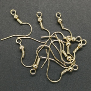 Fish Hook Earwires - Champagne Gold Finished